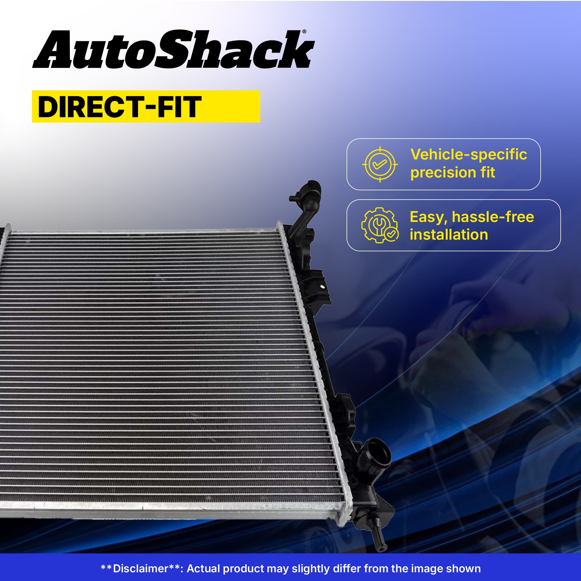 Autoshack Radiator Compatible with Chevrolet, Pontiac & Saturn, Malibu 2004-2010 G6 2005-2010 Aura 2007-2008, L4 2.2L 2.4L V6 3.5L 3.6L 3.9L, with Transmission Oil Cooler