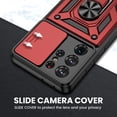 thumbnail image 3 of Funda VEGO para Galaxy S21 Ultra Case, 6,8 pulgadas, con diseño deslizante, para cámara, color rojo, 3 of 7