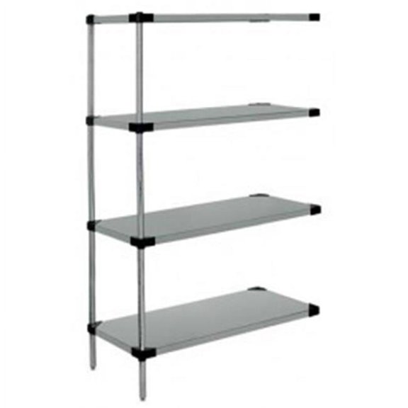 Galvanized Steel Solid 4 Shelf Add On Unit - 18 x 54 x 86 in.