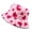 rose red, variant on Heart Pattern Bucket Hat for Outdoor Activity Nondeform Soft Thickened Warm Plush Fisherman Hat for Winter Daily Wear