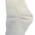 thumbnail image 3 of Lian LifeStyle Big Girl's 1 Pair Exceptional Knee High Socks for Soccer, Softball, Baseball and Many Other Sports XL0025 MWhite w/ Black Stripes, 3 of 4