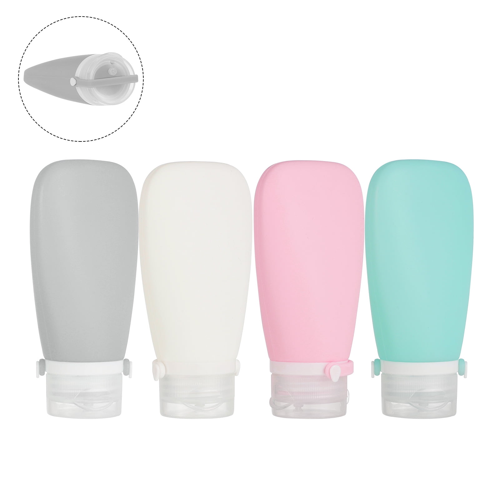 Rumbeast 4PCS Travel Bottles for Toiletries, 3oz Silicone Portable