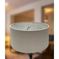 thumbnail image 4 of Hardback Shallow Drum Lampshade, Light Oatmeal Linen Fabric, 14x14x7, 4 of 5
