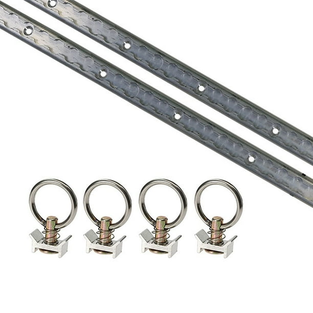 6 Piece 4' L Track Tie Down System Aluminum
