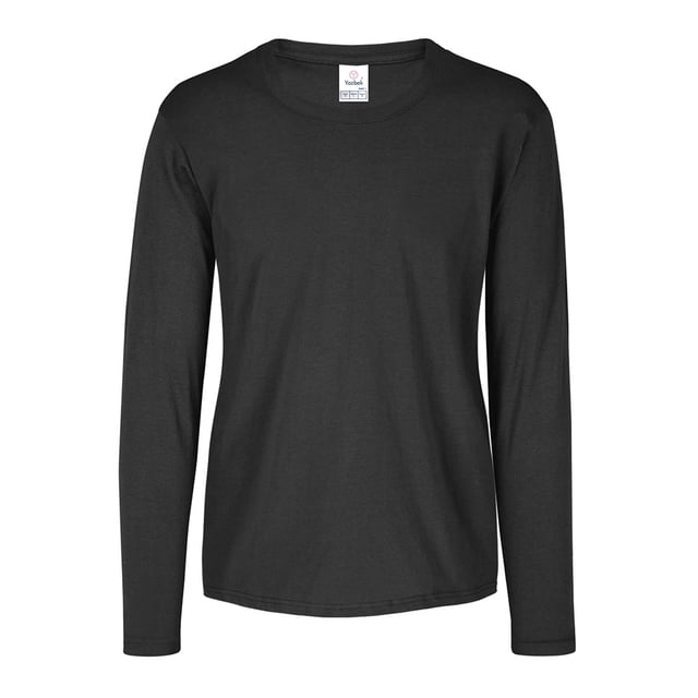 Playera Cuello Redondo Manga Larga YAZBEK para dama Color negro Talla Extra Grande 100% poliéster