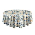 thumbnail image 5 of Pioneer Flower Floral Print Pattern Round Tablecloth 60"x60",Wrinkle Wipeable Table Cloth for Kitchen Dining Room Picnic Patio Party, 5 of 6