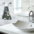 thumbnail image 5 of Yayeee Kitchen Hanging Hand Towels Set of 2 with Loop Bathroom Absorbent Tie Towel, Dark Floral, 5 of 7