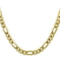 thumbnail image 5 of Auriga Fine Jewelry 10K Yellow Gold 7.5 mm Concave Open Figaro Chain Necklace for Women 20", 5 of 6