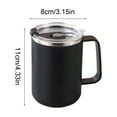 thumbnail image 3 of Insulated Tumbler with Lid and Handle for Hot and Cold Drinks, Reusable Stainless Steel Water Cup Thermal for Kitchen Outdoor, 16.9oz, 3 of 6