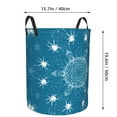 thumbnail image 2 of DouZhe Waterproof Collapsible Large Laundry Baskets, Spider Web Trap Prints Circular Hamper with Handles, Light Blue, 2 of 6