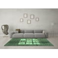 thumbnail image 3 of Ahgly Company Indoor Rectangle Oriental Turquoise Blue Modern Area Rugs, 2' x 4', 3 of 4