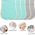 thumbnail image 4 of Organic Burp Cloths for Baby Boys and Girls – Ultra Absorbent Burping Cloth, Burp Clothes, Newborn Towel - Milk Spit Up Rags - Burpy Cloth Bib for Unisex, Boy, Girl - Burp Cloths - mixstyle2, 4 of 5