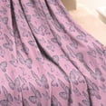 thumbnail image 3 of Pink Butterfly Pattern Blanket,Comfortable Soft Flannel Throw Blanket,All Season,Warm Lightweight Blankets for Sofa Bed Couch Living Room Chair,30"x40", 3 of 4