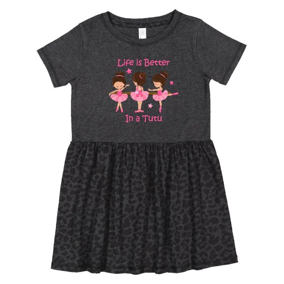 Inktastic Life's Better in a Tutu Ks Girls Toddler Dress
