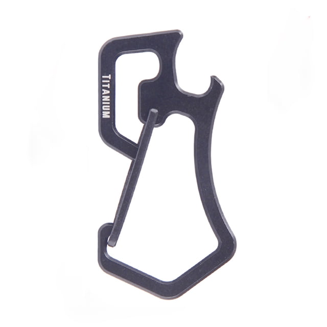 Multitool Titanium Carabiner Keychain Key Ring Spring Clips with Bottle Opener