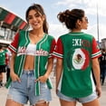 thumbnail image 6 of Soccer Cup 2026 Jersey for Men & Women, Button Down V-Neck Short Sleeve Mexico Baseball Top - Lightweight Mesh Fan Shirt for Stadium & Party Light Green S, 6 of 9