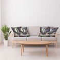 thumbnail image 2 of Ambesonne Cat Throw Pillow Cover Pack of 4, Toasting Romantic Moon Hearts, 4 Pcs-26" x 16", Dark Night Blue Vermilion, 2 of 5