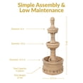 thumbnail image 6 of Sunnydaze Cyprus Eggshell Traditional Polyresin 3-Tier Outdoor Water Fountain, 6 of 13