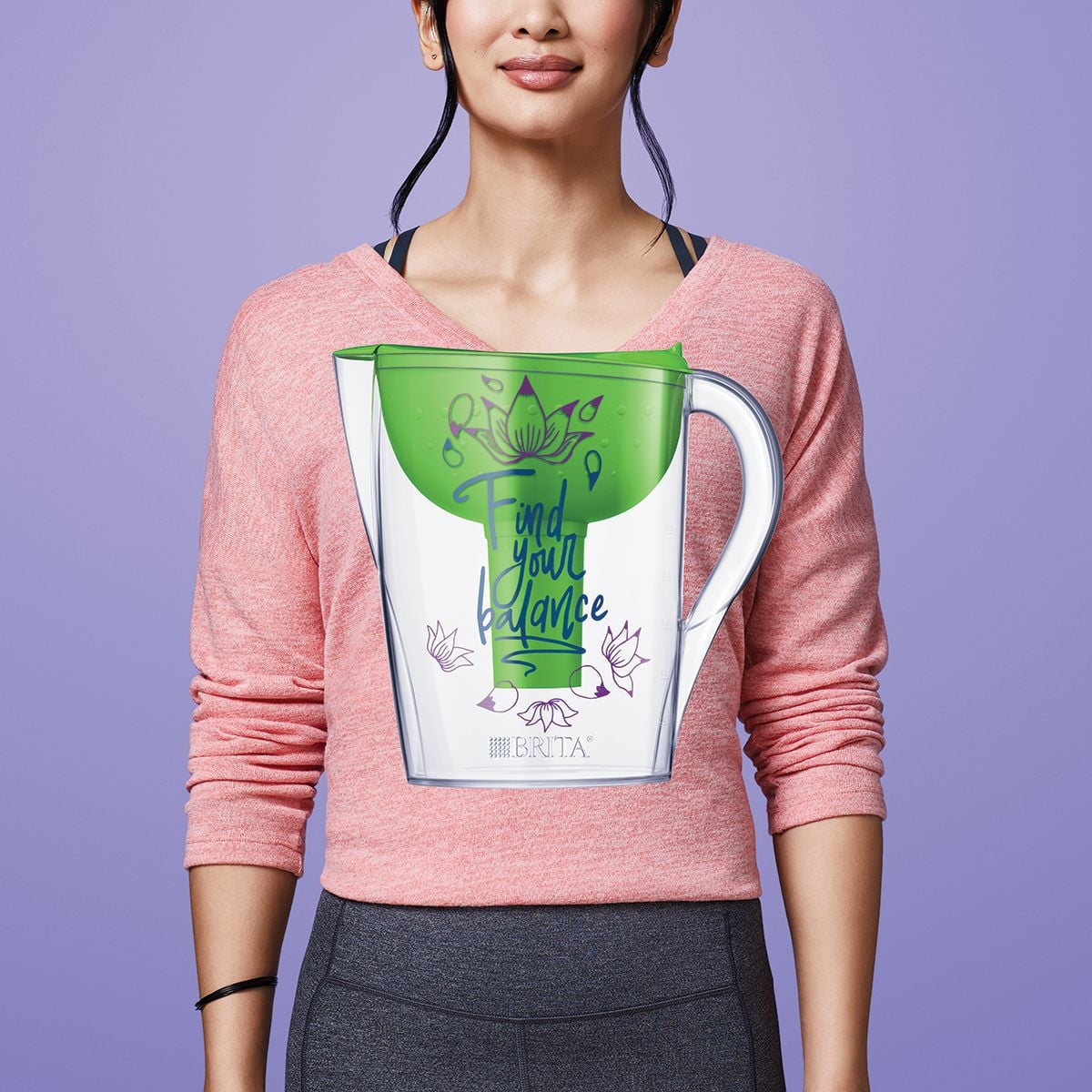 Brita Pacifica Water Filtration Pitcher with Paint Markers, 10 Cup