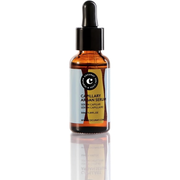COCUNAT Sérum para Cabello con Aceite de Argán – Tratamiento Hidratante Anti Frizz para Cabello Seco o Dañado – Nutre y Repara la Fibra Capilar – Sin Siliconas – Método Curly – 30 ml