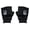 Black, variant on 1 Pair Fingerless Heated Gloves Fast Heating Sustained Warmth Solid Color Adjustable Rechargeable Electric Heated Riding Gloves