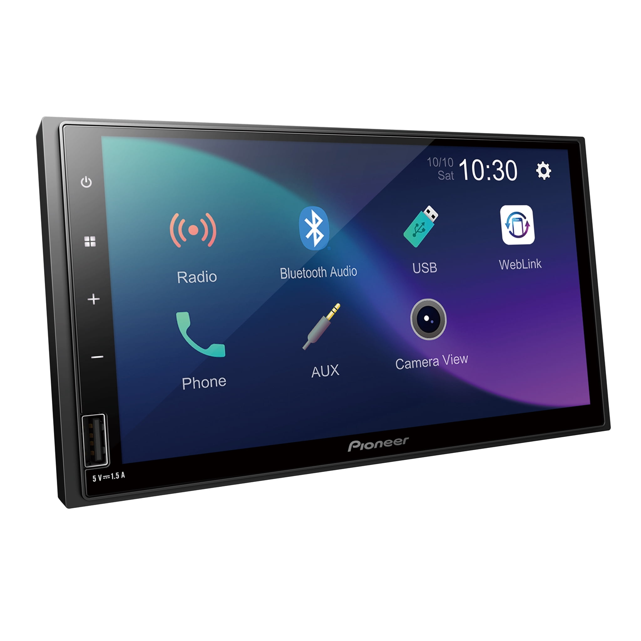 Pioneer DMH-140BT Double DIN Multimedia Car Stereo – 7” Capacitive Touchscreen WSVGA Display, Bluetooth Hands-Free Calling & Audio Streaming, Backup Camera Ready