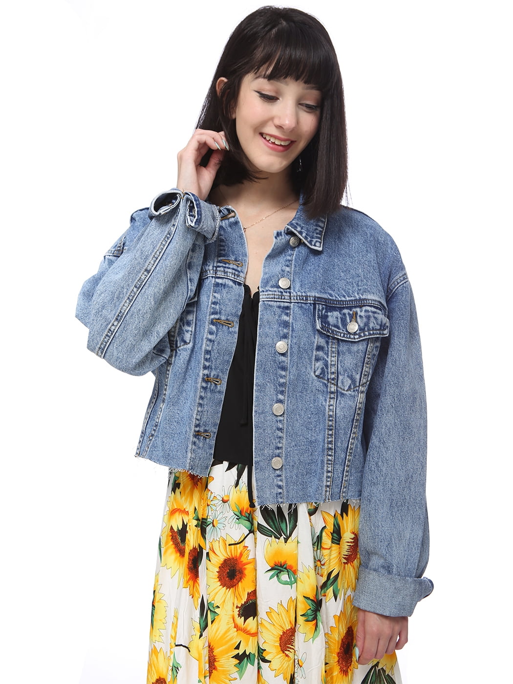 cropped boyfriend denim jacket