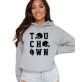 thumbnail image 2 of Touchdown Football Hoodie Distressed Game Day Tailgate Pullover Sweatshirt, Gray, M, 2 of 8