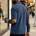 thumbnail image 5 of Men's Casual Corduroy Sweatshirts Vintage Button Golf Pullover Casual Long Sleeve Collared Shirts with Elbow Patches, 5 of 8