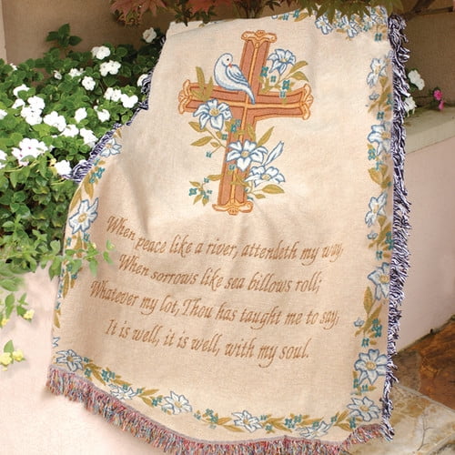 Manual Woodworkers & Weavers It Is Well with Tapestry Cotton Throw