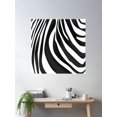 thumbnail image 2 of Xavier The Zebra Stripes Poster Wall Art, Modern Wall Decor For Living Room Bedroom, 30x30 UNFRAMED, 2 of 3