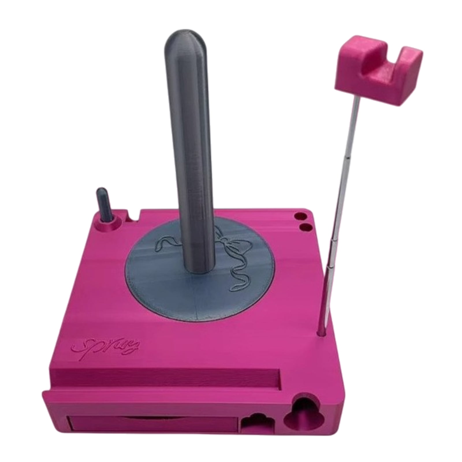 Yarn Winder, Electric Yarn Ball Winder for Crocheting, Crochet Caddy with Phone Stand, Compact Yarn Cake Winder with Strong Tension Stepless Speed, Automatic Yarn Spinner Wool Winder