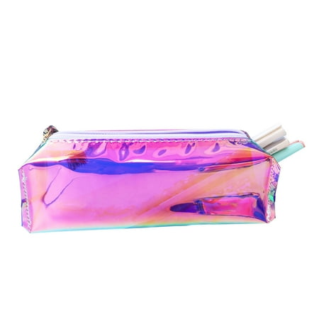Transparent Snap Pouch - Fresh Style Pen Case Makeup Storage Bag Colorful Transparent Pencil Bag Student Aniseed Pencil Bag Tassels Zipper Stationery Pouch