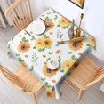 thumbnail image 2 of Sunflower Square Tablecloth 42x42in(107x107cm) – Waterproof Polyester Printed Table Cover, Wrinkle Resistant & Washable for Kitchen Dining Picnic Party Decor, 2 of 6
