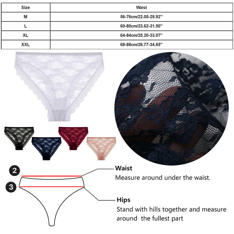 adviicd Panties for Women Pack Lace Panties for Crochet Lace Up Panty  Hollow Out Underwear Lingerie Panty Back Waist Crossing Design N Medium