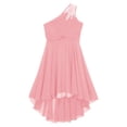 thumbnail image 3 of RUNQHUI Robe en Mousseline Brillante à une Épaule pour Enfants, Robe de Demoiselle d'Honneur pour Fillettes, Robe de Mariage, de Fête Formelle, de Bal, Rose 14, 3 of 5