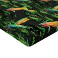thumbnail image 4 of Ambesonne Birds and Nature Fitted Sheet, Art Hummingbirds, Full Size, Fern Green Vermilion, 4 of 5