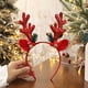 thumbnail image 2 of Guardurnaity Diademas navideñas Decoraciones festivas hechas con tela Diadema de renos navideños Tema navideño Accesorio para el cabello oro, 2 of 6
