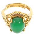 thumbnail image 1 of anillo decorativo para dedo, para mujer, color verde., 1 of 6