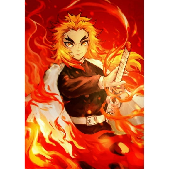 Demon Slayer Diamond Painting Kits for Adults Beginners - 5D DIY Full Drill Diamond Kits Painting Crafts for Home Wall Decor, Diamond Art Kits,12x16inch