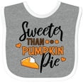 thumbnail image 3 of Inktastic Thanksgiving Sweeter Than Pumpkin Pie Boys or Girls Baby Bib, 3 of 4