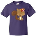 thumbnail image 3 of Inktastic Cute Squirrel, Squirrel With Flowers, Fluffy Tail Youth T-Shirt, 3 of 5