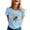 Blue, variant on Alun Cute Honeybee Graphic T Shirts Round Neck Soft Comfort Fit Short Sleeve Tee Shirts for the Love of the Bees Fashion Letter Printed Summer Ladies Tops Yellow XL