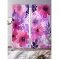 thumbnail image 3 of Spring Floral Sheer Curtains 108 Inch Length 2 Panels Set Window Treatments, Watercolor Flowers Leaves Vintage Rod Pocket Semi Curtains for Living Room/Bedroom/Kitchen Décor, 104"W x 108"L, 3 of 7