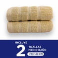 thumbnail image 3 of Toalla Medio Baño beige 2 piezas 100% Algodon premium 70x140 - Hokins, 3 of 7