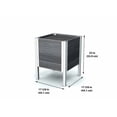 thumbnail image 4 of Vita Urbana 17"L x 17"W x 22"H Vinyl Raised Planter, Slate Gray, VT17610, 4 of 6