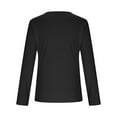 thumbnail image 6 of APEXFWDT Women's Ribbed Long Sleeve Top Cut-Out Neckline Slim Fit Shirt Basic Tee for Fall/Winter,M,Black, 6 of 7