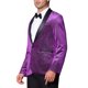 thumbnail image 4 of CHAQUETA DE TRAJE PARA HOMBRE INSPIRE CHIC Solapa de Chal Un Botón Tela Brillante Metálica Blazers XL Púrpura, 4 of 5