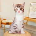 thumbnail image 2 of 3D Simulation Cat Shape Plush Pillow - Soft Cat Stuffed Animal Cushion- Sofa Chair Home Decor Pillow, 2 of 4