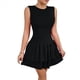 thumbnail image 2 of Vestido Corto de Verano para Mujer, Sin Mangas, Cuello Redondo, Tirantes Finos, Holgado, con Volantes, con , para Cóctel, Fiesta, Negro, Talla M, 2 of 9